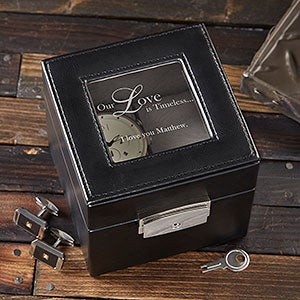 A Time For Love Vegan Leather 2 Slot Watch Box - 17234