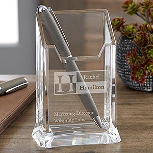 Sophisticated Style Personalized Acrylic Pen  Pencil Holder - 17244