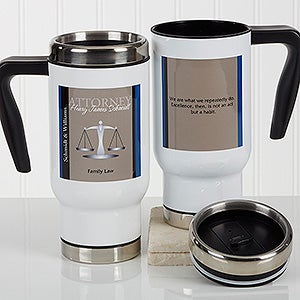 Legal Ease Personalized Quote 14 oz. Commuter Travel Mug - 17260