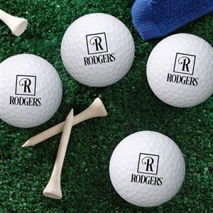 Square Monogram Personalized Golf Ball Set of 12 - Non Branded - 17321-B