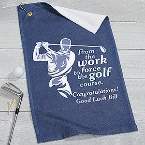 Retirement Personalized Golf Towel - 17324