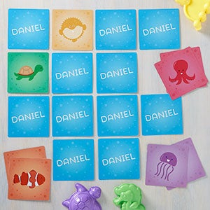 Sea Creatures Personalized Memory Game - 17375