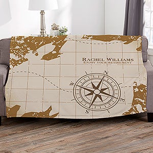 Compass Inspired Retirement Personalized 60x80 Fleece Blanket - 17384-FL