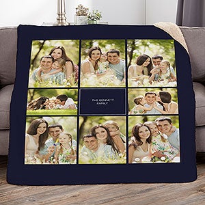 Photomontage Personalized 60x80 Photo Sherpa Blanket - 17386-SL