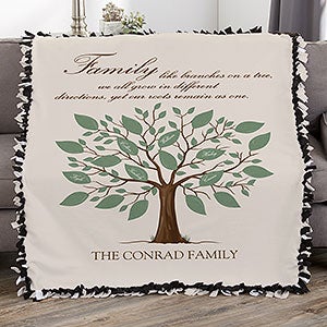 Family tree 2025 blanket with pictures