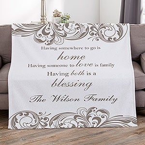 Family Blessings Personalized 50x60 Sweatshirt Blanket - 17389-SW