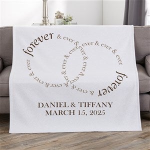 Forever  Ever Personalized Wedding 50x60 Sweatshirt Blanket - 17390-SW