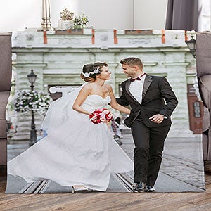 Wedding Photo Personalized 50x60 Fleece Blanket - 17397-F