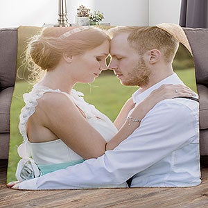 Wedding Photo Personalized 50x60 Sherpa Blanket - 17397-S
