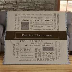 My Retirement Personalized 56x60 Woven Throw - 17405-A