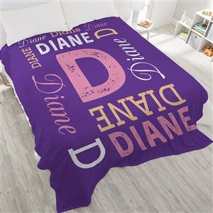 Repeating Name Personalized 50x60 Fleece Baby Blanket