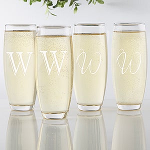 Initial Impressions Personalized Stemless Champagne Flute - 17471
