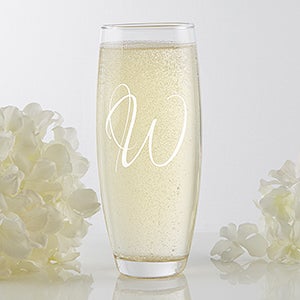 Initial Impressions Personalized Stemless Champagne Flute