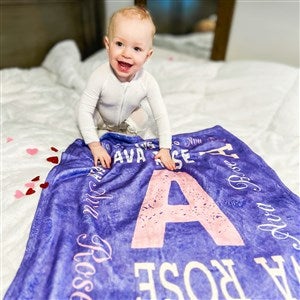 Personalized Fleece Tie Blanket - Repeating Boy Name