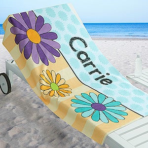 Just For Her Personalized 35x72 Kids Beach Towel - 17485-L