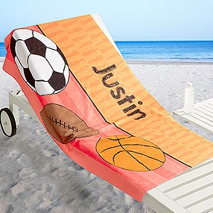 Just For Him Personalized 30x60 Kids Beach Towel - 17486