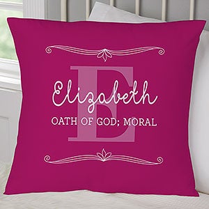 Her Name Means... Personalized 18 Velvet Throw Pillow - 17517-LV