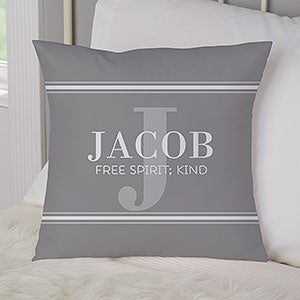 Personalized My Name Means 14quot; Throw Pillow For Him  - 17518-S