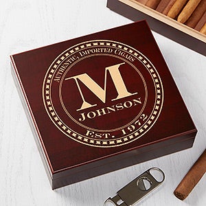 Personalized Cigar Humidor - Engraved Louis Vuitton Diamond Logo Design -  Promotional Products - Custom Gifts - Party Favors - Corporate Gifts -  Personalized Gifts