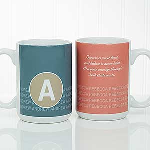 Sophisticated Quotes Personalized Coffee Mug 15oz.- White - 17556-L