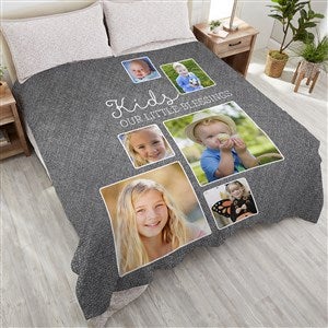 Theyre Worth Spoiling Personalized 90x90 Plush Queen Fleece Photo Blanket - 17638-QU