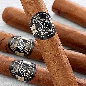Cheers To Then  Now Personalized Cigar Labels - 17645