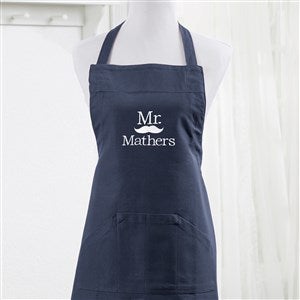 Better Together Embroidered Navy Wedding Apron - 17656-N