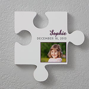 Name  Photo Personalized Puzzle Piece Wall Décor - 17700