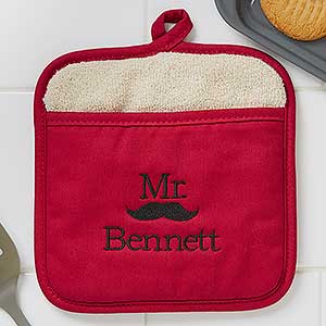 Personalized Pot Holders For Him - Mr Design - 17773-MR