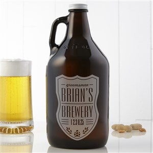 Beer Label Personalized 64oz. Beer Growler - 17786