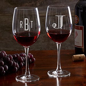 Classic Celebrations Personalized 19oz Red Wine Glasses - 17830-RN