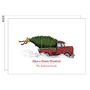 Classic Christmas Vintage Truck Holiday Card - 17838