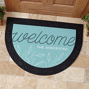 Welcome Personalized Half Round Doormat - 17868