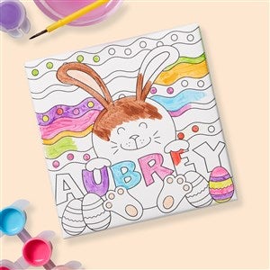 Easter Bunny Personalized Coloring Canvas Print - 17955