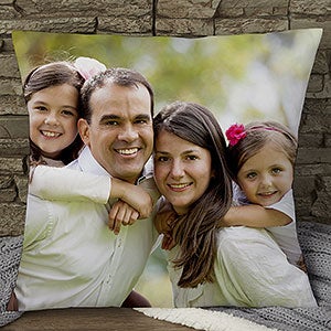 Personalized Photo Throw Pillow - Photo Memories - 18quot; - 17972-L