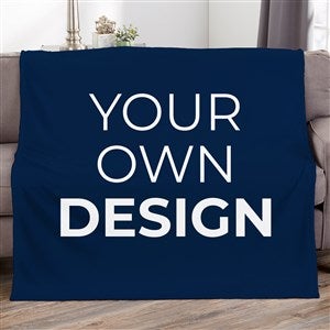 Design Your Own 60x80 Personalized Blanket - Blue - 18012-BL