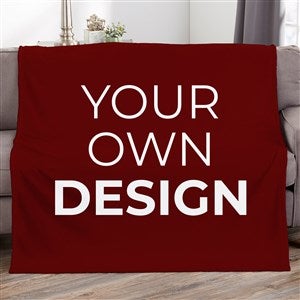 Design Your Own 60x80 Personalized Blanket - Red - 18012-BU