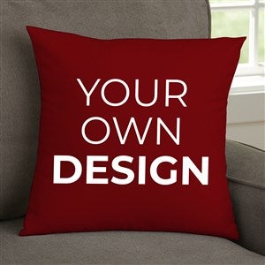 Design Your Own Personalized 14x14 Throw Pillow - Burgundy - 18015-BU