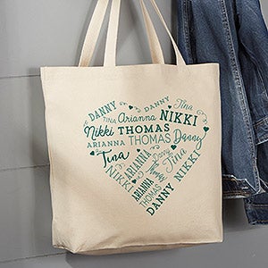 Close To Her Heart Personalized Canvas Tote Bag - Large - 18104