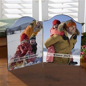 Personalized Double Photo Message Plaque - 18106