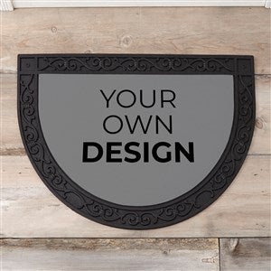 Design Your Own Personalized Half Round Doormat- Grey - 18115-GR