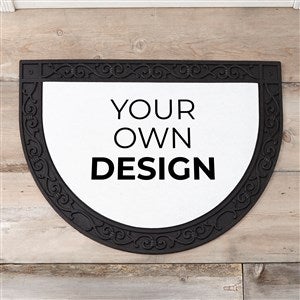 Design Your Own Personalized Half Round Doormat- White - 18115-W