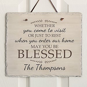 May You Be Blessed Personalized Slate Plaque - 18242