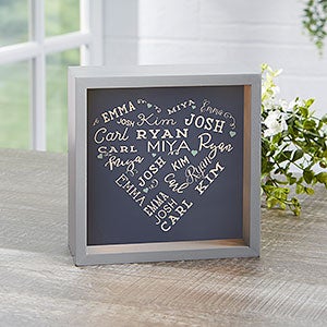 Close To Her Heart Personalized LED Light Shadow Box- 6x 6 - 18265-6x6
