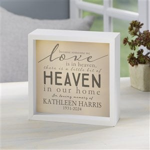 Heaven In Our Home Personalized LED Ivory Light Shadow Box- 6x6 - 18272-I-6x6