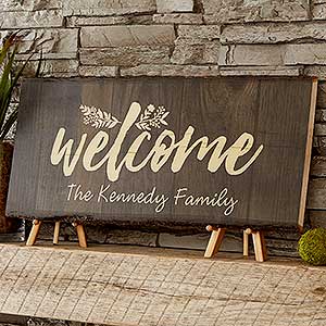 Cozy Home Sign - Large Personalized Basswood Plank - 18276-L