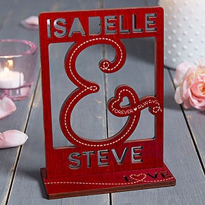 You  I Personalized Wood Cutout Keepsake- Red - 18341-R