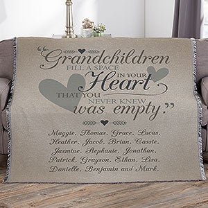 Grandparents Personalized 56x60 Woven Throw - 18353-A