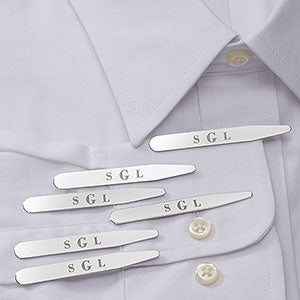 Personalized Collar Stays - Add Any Monogram - 18373-M