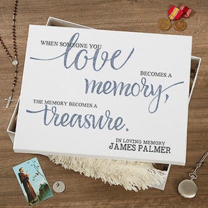 Memory Becomes A Treasure Personalized Keepsake Memory Box - 12x15 - 18392